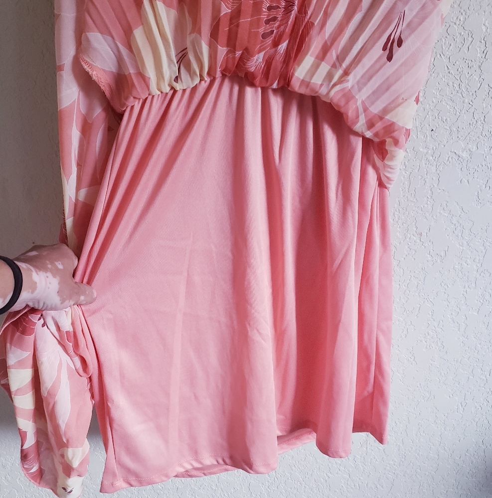 Charming & Easy Floral Dress - Indigo Rose, M - Stretchy Waist! - Picture 6 of 9